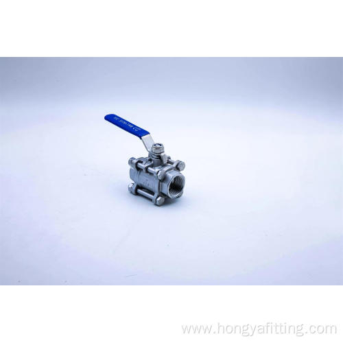 stainless steel 3pc ball valve threaded end Pneumatic